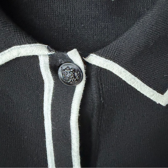 H&M Cardigan Black & White Women’s Size XL- EUC Preppy - Minimalist - Picture 9 of 11